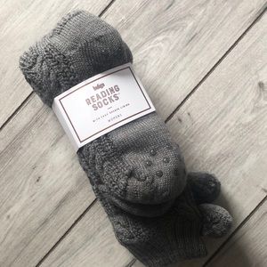 Indigo Reading Socks w/ faux sherpa❕